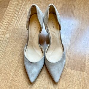 Tahari Coco Gray Suede D’orsay pumps size 7.5